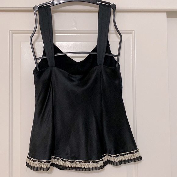 Ann Taylor Black Silk Lace and Ribbon Trim Cami Top NWT - Picture 16 of 16